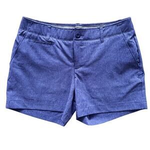 Under Armor Fitted Shorts Women's Sz 4 Purple Golf Casual Pockets